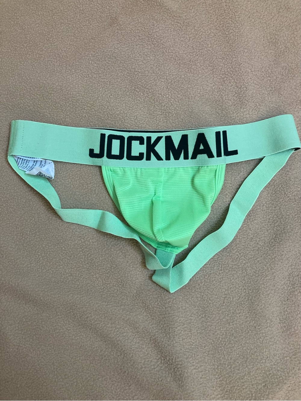 JOCKMAIL Men’s M Mesh Stretch Jockstrap Underwear Solid Green